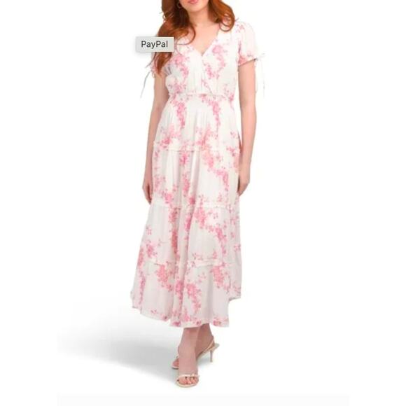 LOVESHACKFANCY Vessara Dress in Passion Pink size large - Picture 2 of 12